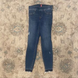 Spanx medium wash legging jeans